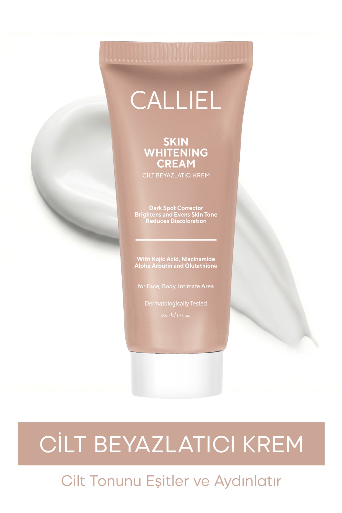 Cilt Beyazlatıcı, Aydınlatıcı Leke Karşıtı Bakım Kremi Glutatyon, Alpha Arbutin, Kojik Asit 50 ML