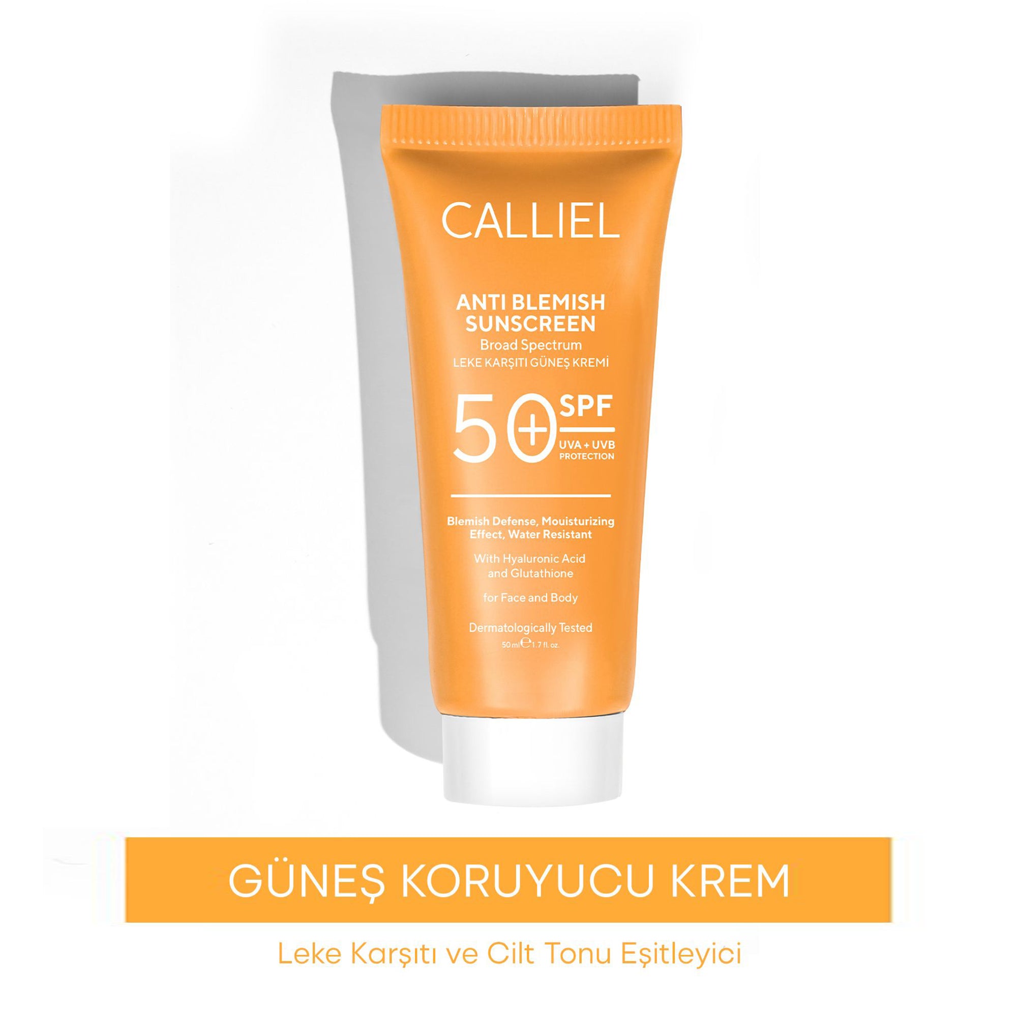 Leke Karşıtı Tüm Ciltler İçin Yüksek Korumalı 50 SPF Güneş Kremi Glutatyon Etkili 50 ML